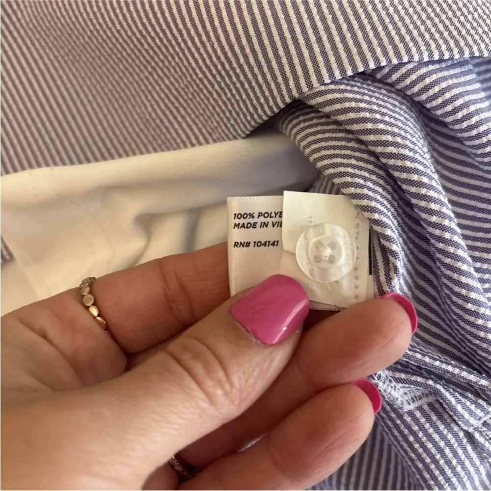 Lady Hagen Lavender Stripe Seersucker Golf Skort Size 10 - Picture 9 of 12